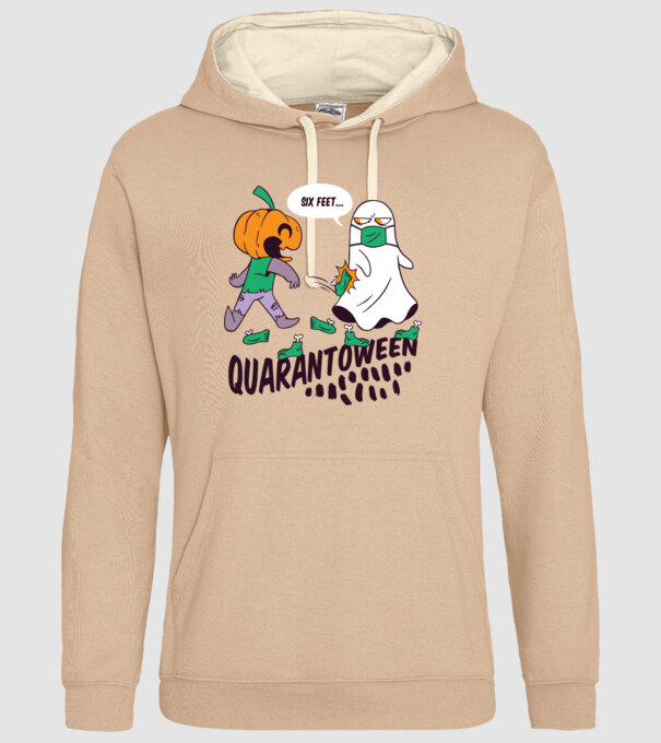Quarantoween model nisipiu pe tricou