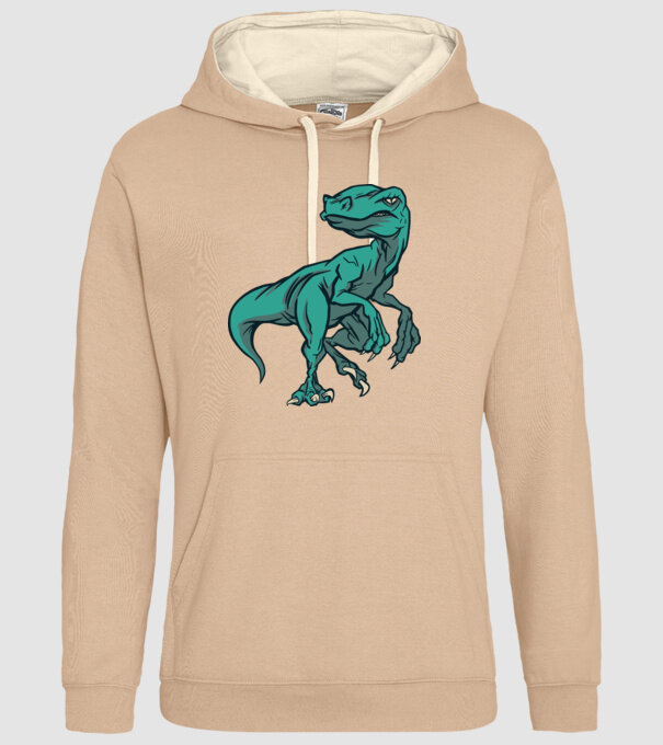 Dinozaur Raptor model nisipiu pe tricou