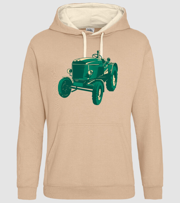Tractor vechi model nisipiu pe tricou