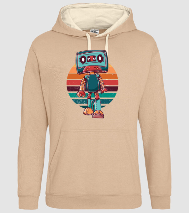 Robot Casetă retro model nisipiu pe tricou