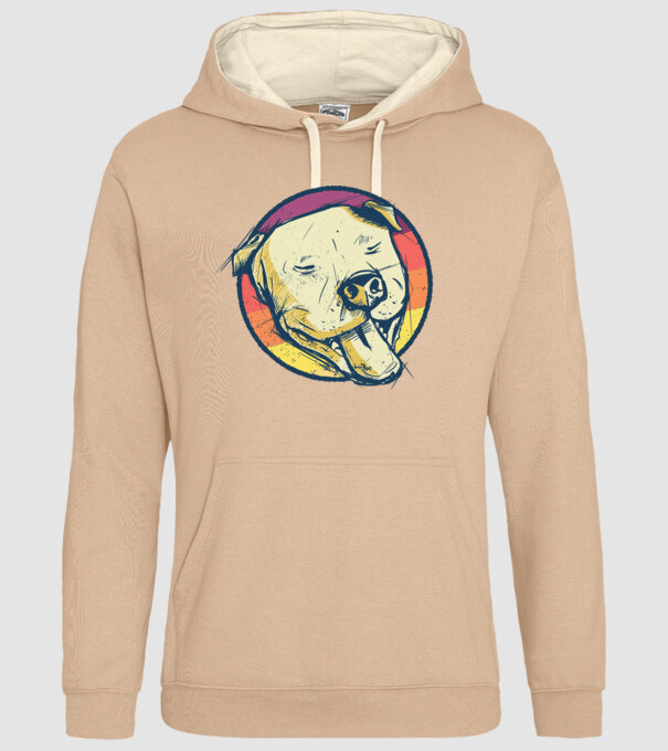 Cap Pitbull retro model nisipiu pe tricou
