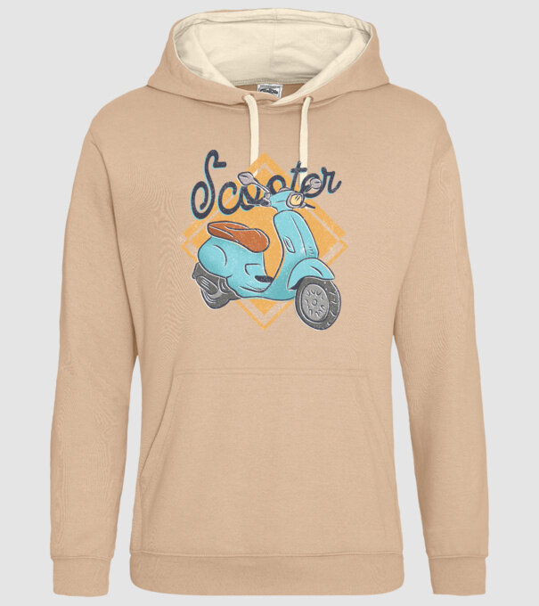 Scooter model nisipiu pe tricou