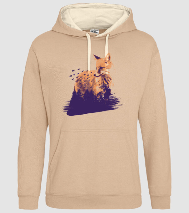 Vulpe Pădure model nisipiu pe tricou