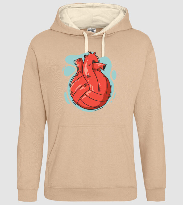 Inimă volei model nisipiu pe tricou