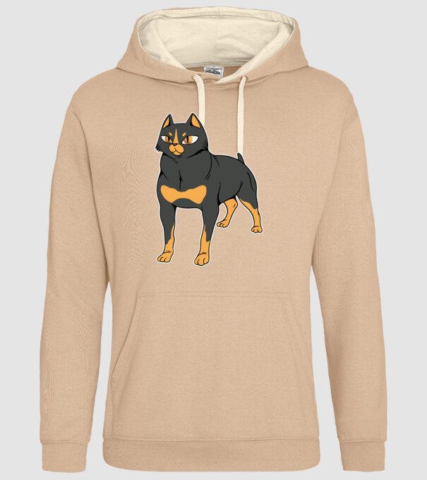 Rottweiler pisică model nisipiu pe tricou