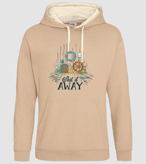 Sail it away model nisipiu pe tricou