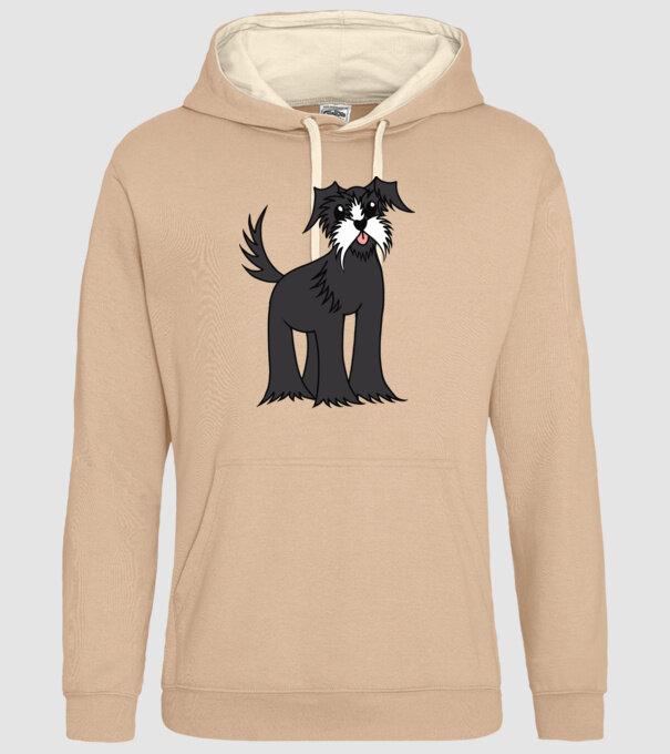 Desen Schnauzer model nisipiu pe tricou