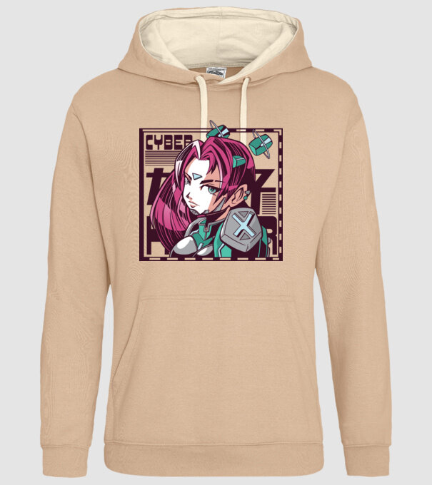 Anime fată Sci-fi model nisipiu pe tricou