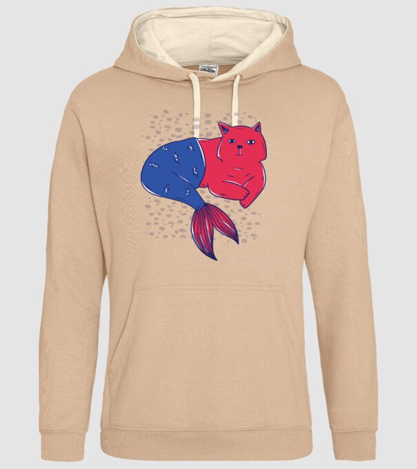 Pisică Sirenă model nisipiu pe tricou