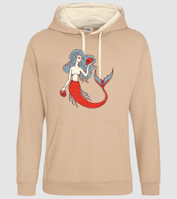 Sirenă cu craniu model nisipiu pe tricou