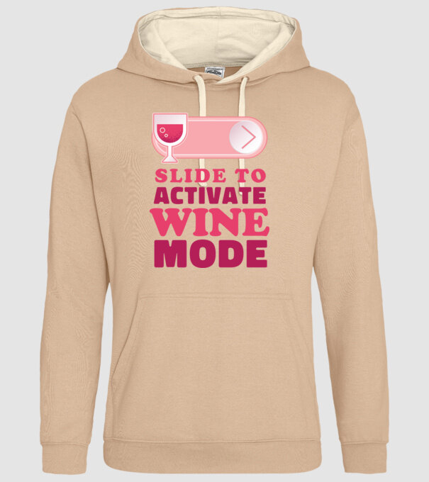Slide To Activate Wine Mode model nisipiu pe tricou