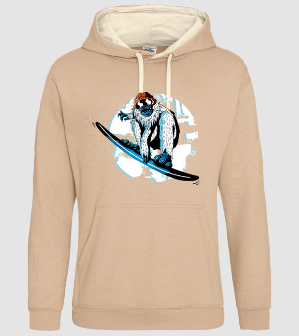 Yeti Snowboarder model nisipiu pe tricou