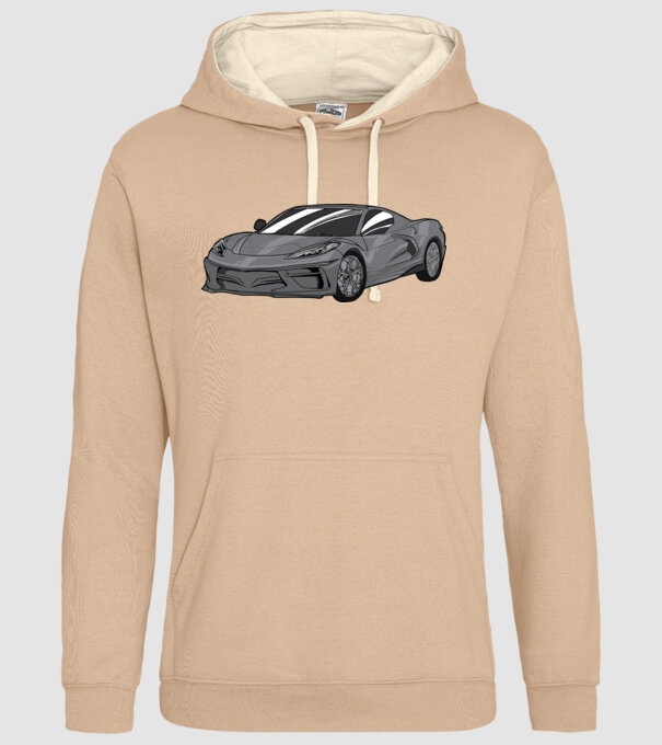 Mașină sport model nisipiu pe tricou