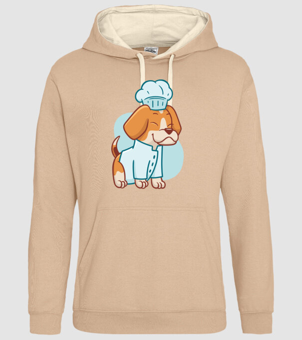 Beagle bucătar model nisipiu pe tricou