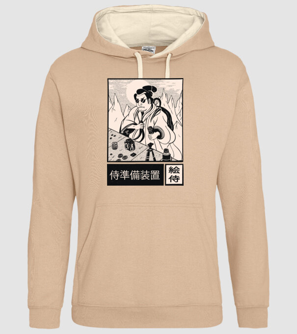 Samurai model nisipiu pe tricou
