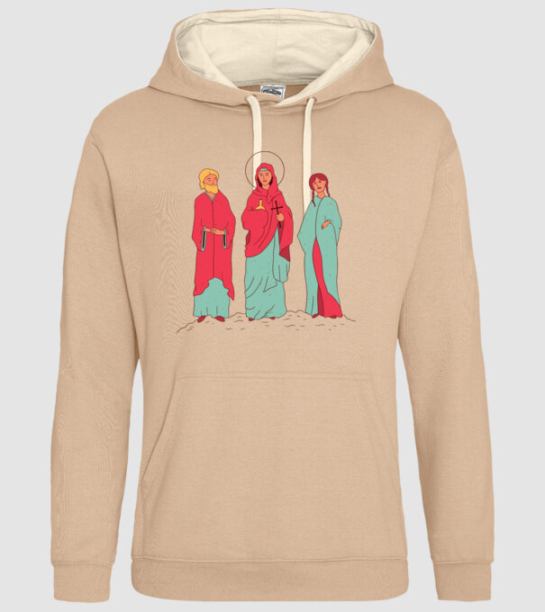 Sfinți model nisipiu pe tricou