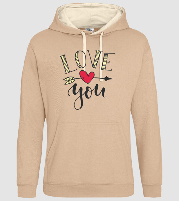 'Te iubesc tricou pentru Valentine''s Day' model nisipiu pe tricou