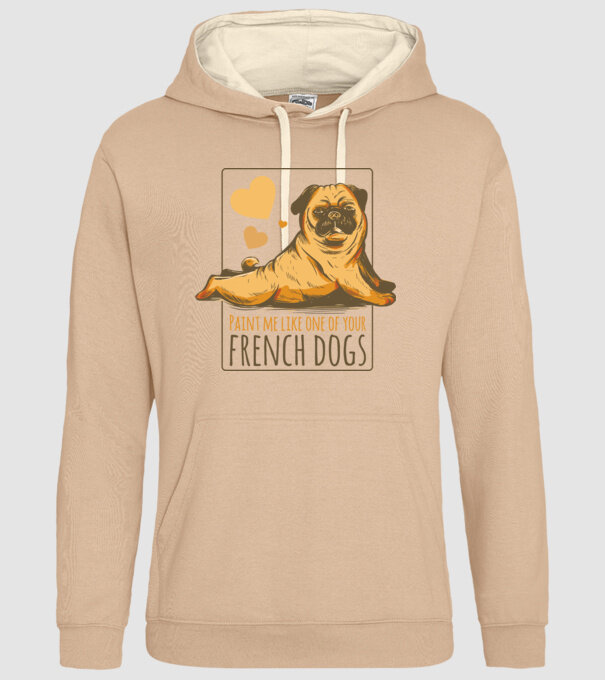 Mops sexy model nisipiu pe tricou