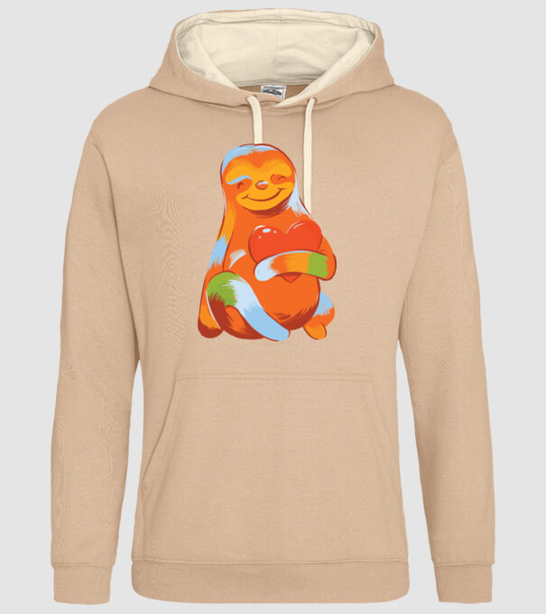 Leneș colorat model nisipiu pe tricou