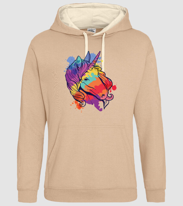 Curcubeu colorat Unicorn tricou model nisipiu pe tricou