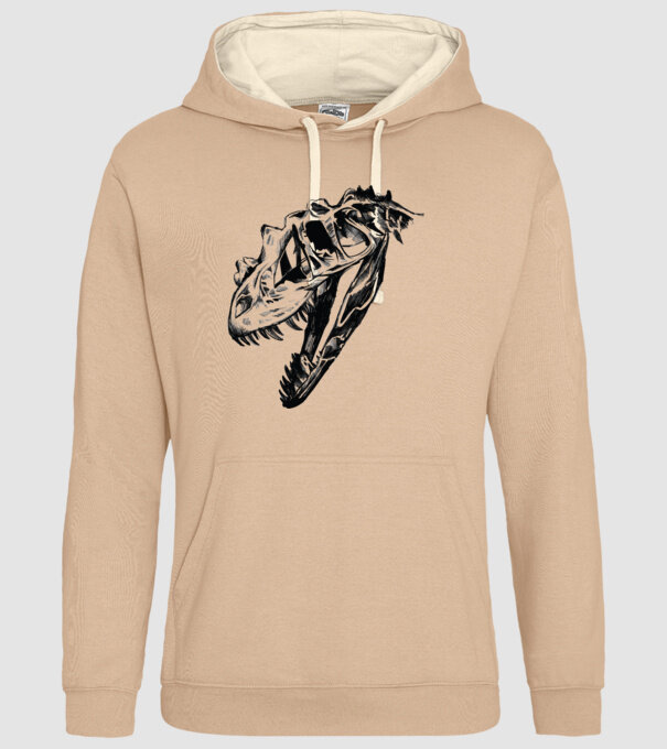 Craniu T-rex model nisipiu pe tricou