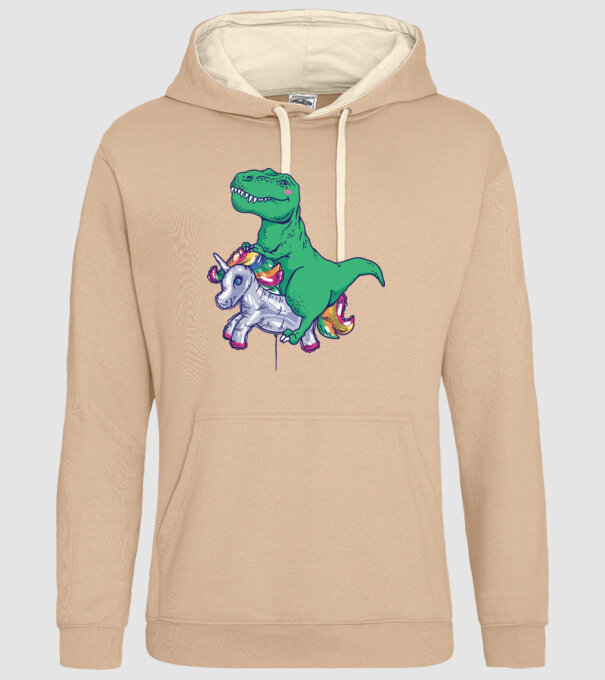 T-rex pe Unicorn balon model nisipiu pe tricou