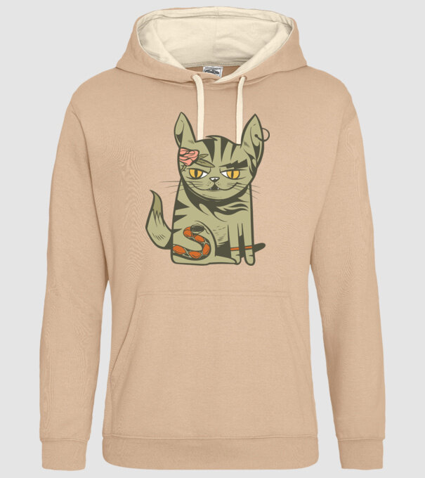 Pisoi tatuat model nisipiu pe tricou