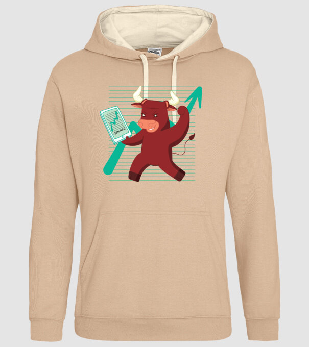 Taur Bursa de valori model nisipiu pe tricou