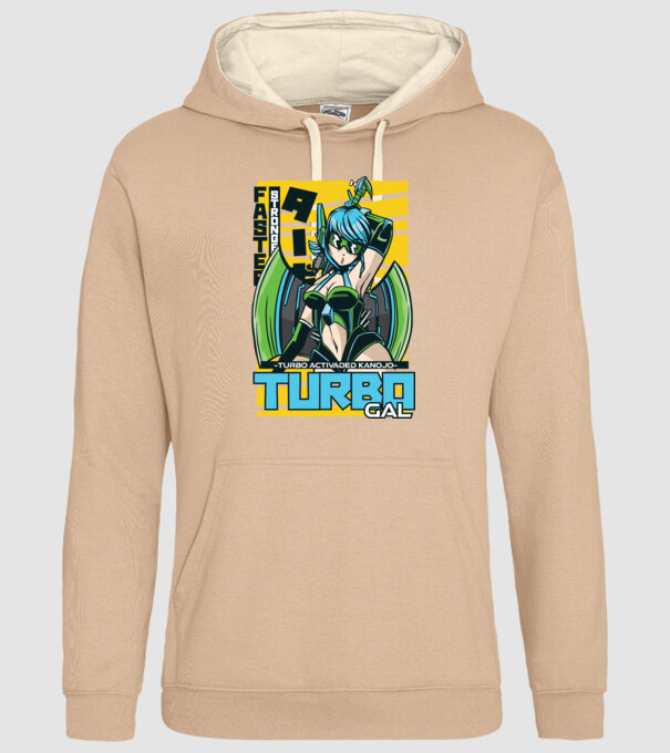Turbo Gal Anime model nisipiu pe tricou
