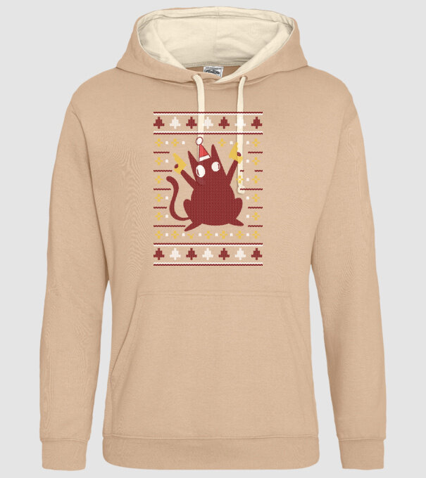 Pulover urât Pew Pew Pew Madafakas model nisipiu pe tricou