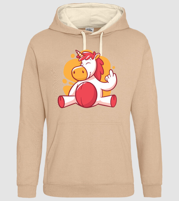 Unicorn arată degetul model nisipiu pe tricou