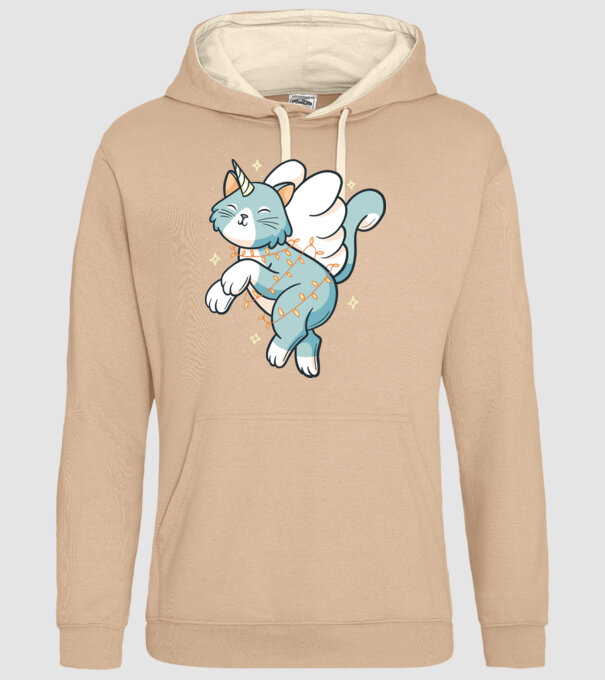 Pisică Unicorn model nisipiu pe tricou