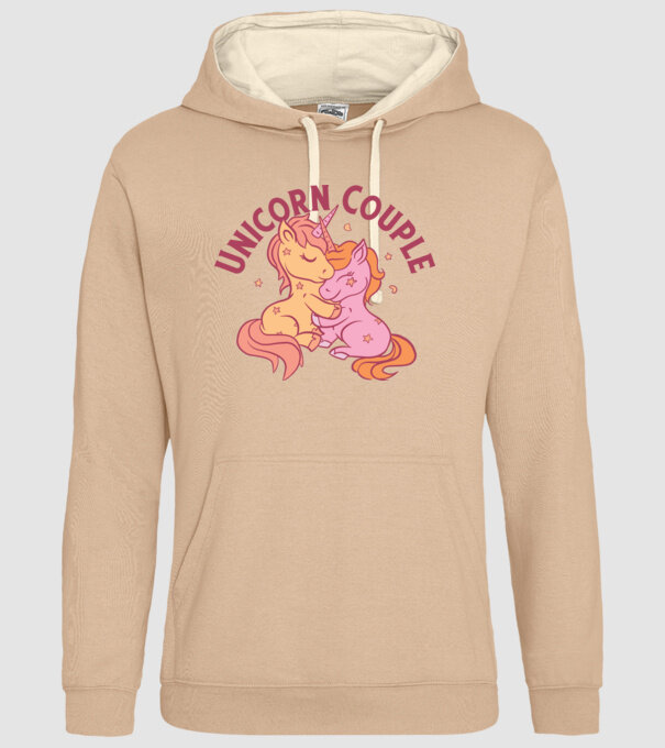 Pereche Unicorn model nisipiu pe tricou