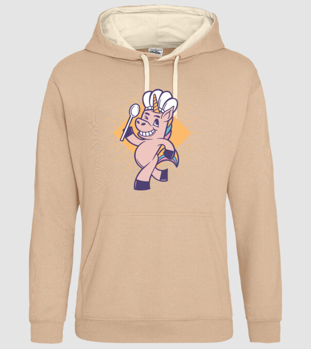 Unicorn Bucătar model nisipiu pe tricou