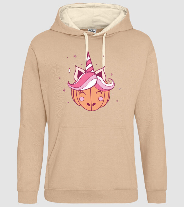 Unicorn Dovleac model nisipiu pe tricou