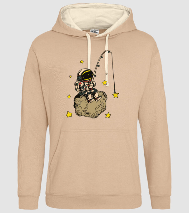 Pescar Astronaut model nisipiu pe tricou