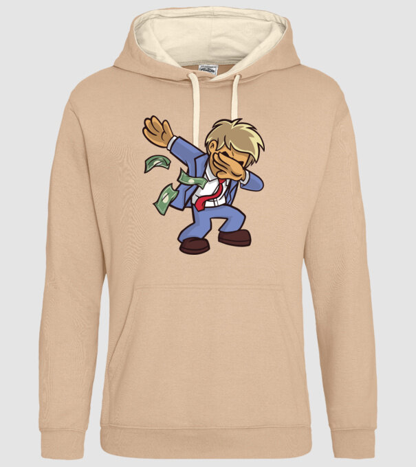 Om de afaceri DAB model nisipiu pe tricou