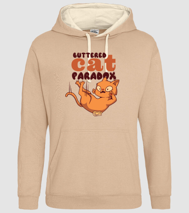 Paradox pisică cu unt model nisipiu pe tricou
