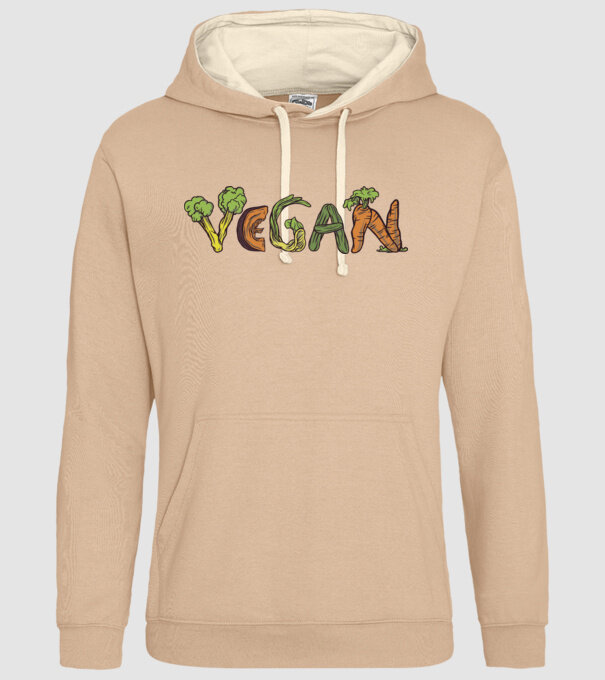 Inscripție legume vegan model nisipiu pe tricou