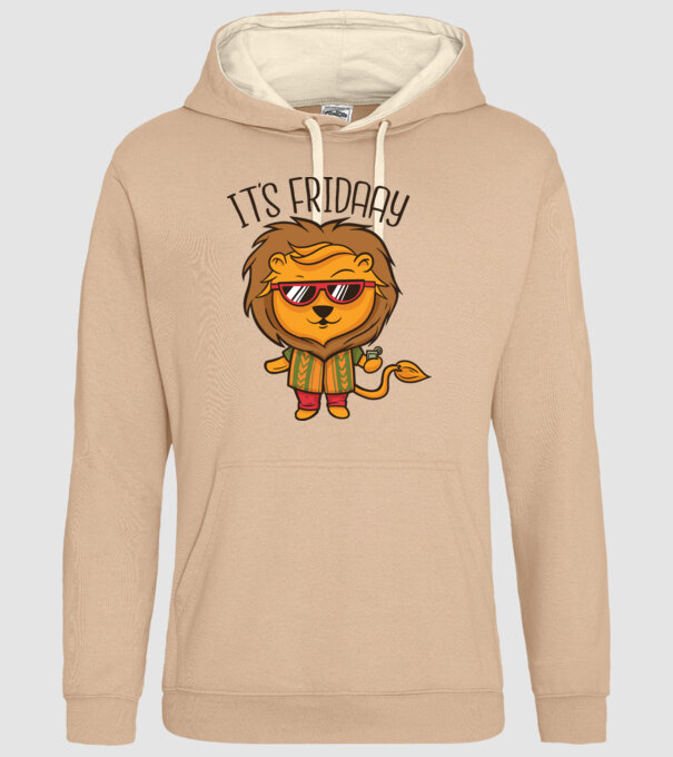 În sfârșit, vineri Leu model nisipiu pe tricou