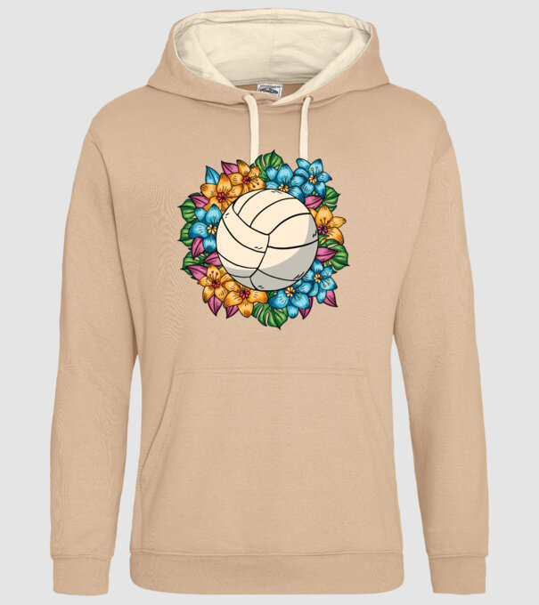 Minge de volei cu flori model nisipiu pe tricou
