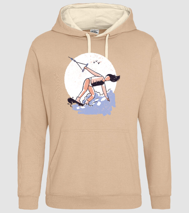 Fată cu Wakeboard model nisipiu pe tricou