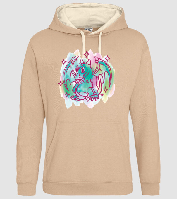 Acuarelă Dragon model nisipiu pe tricou