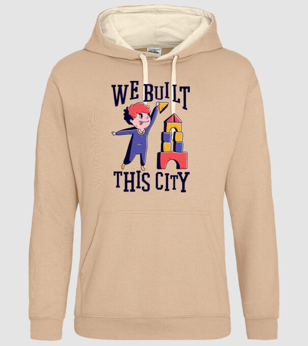 We built this city blocuri de construcție model nisipiu pe tricou