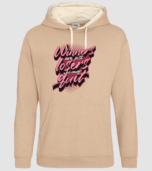 Winners are just losers who never quit model nisipiu pe tricou