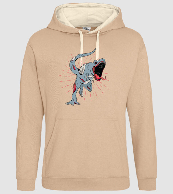 T-rex Zombie model nisipiu pe tricou