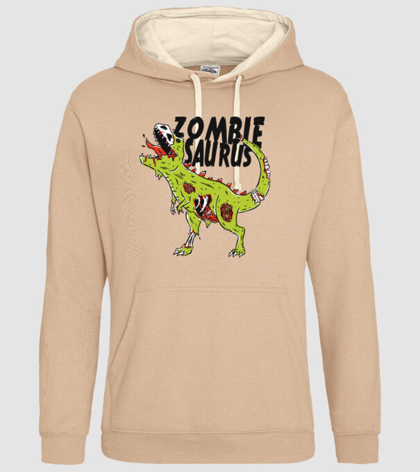 Zombiesaurus - Dinozaur Zombie model nisipiu pe tricou