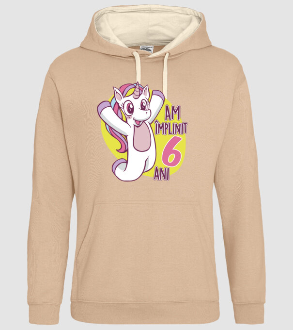 Am împlinit 6 ani model nisipiu pe tricou