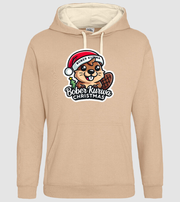 Bober Kurwa Christmas 1 model nisipiu pe tricou