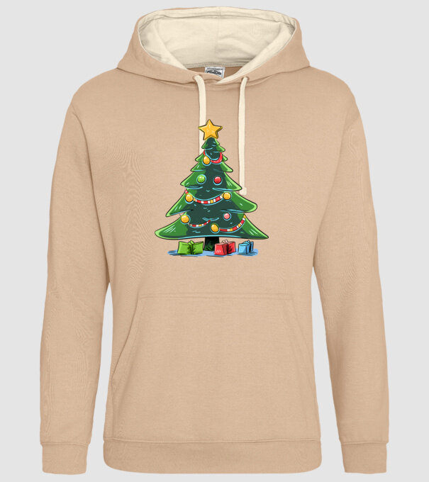 Brad de Crăciun model nisipiu pe tricou